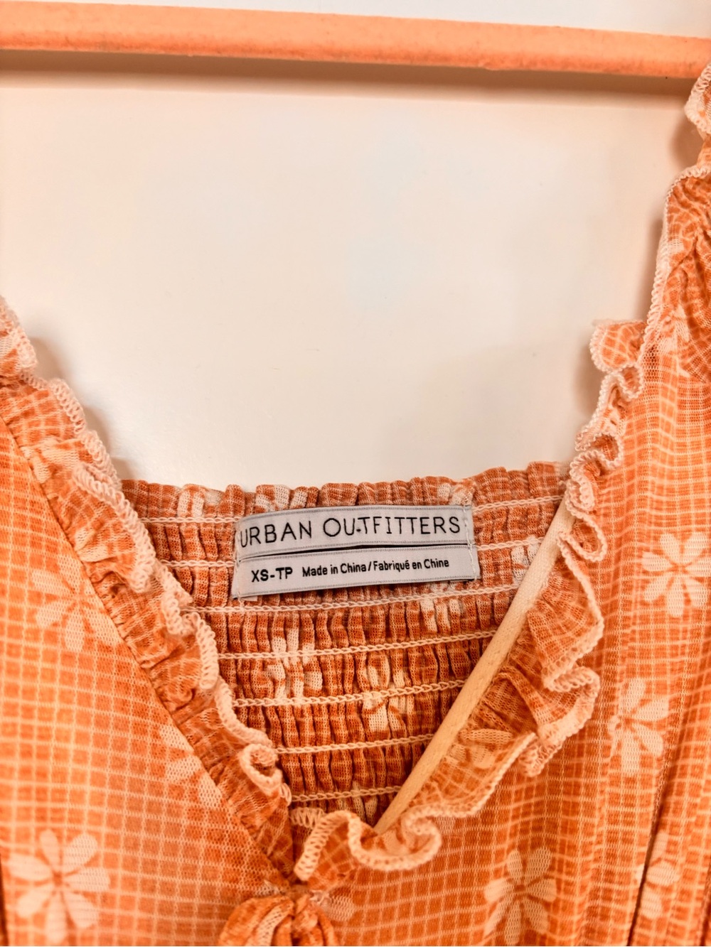 Peach Floral Ruffle Sundress - Picture 2 of 2